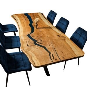 dining tables - single oak slab